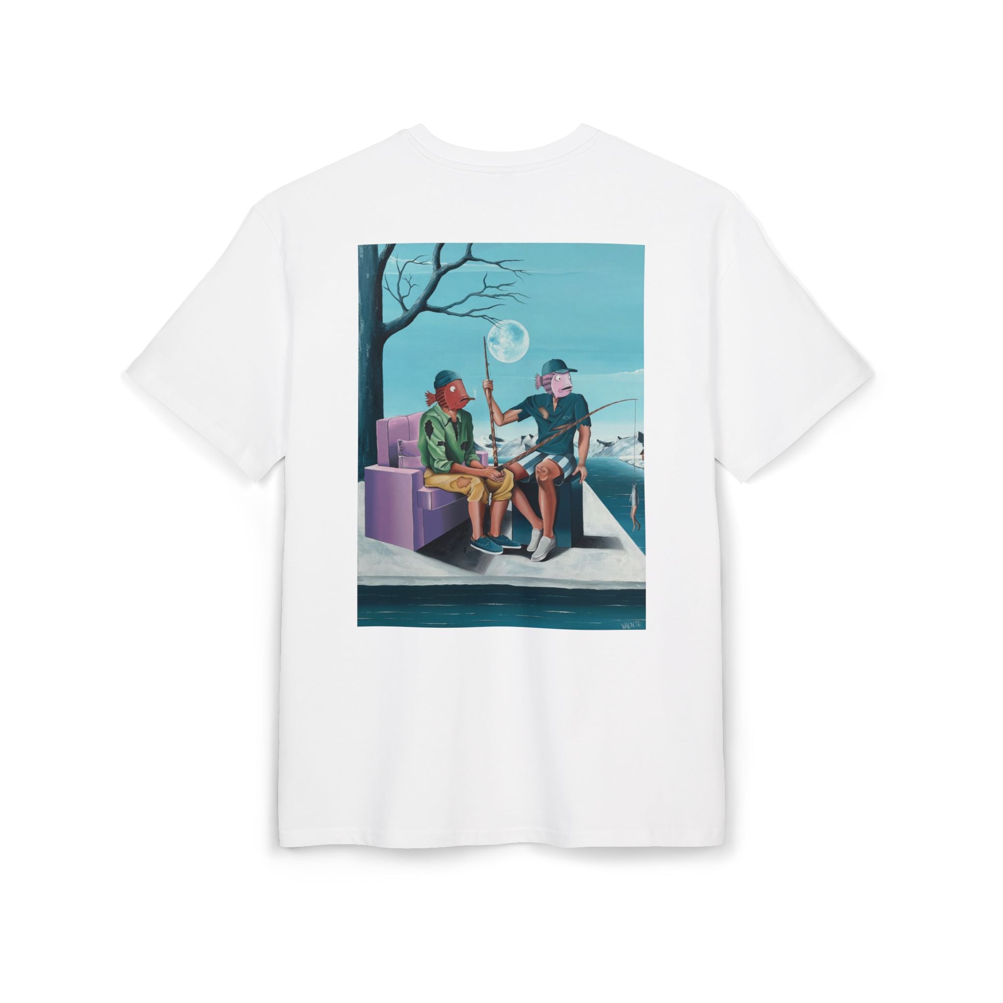 Fish Fishing Unisex Heavy Oversize Tee