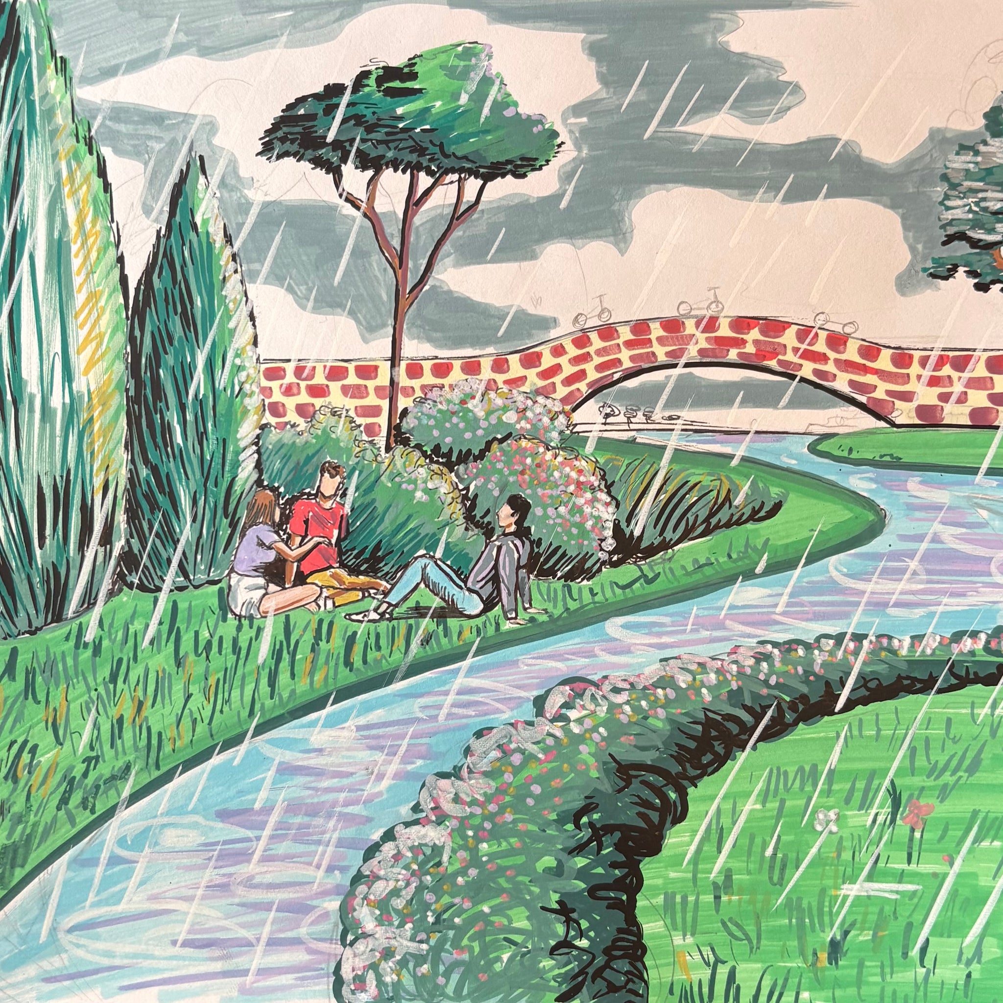 Rainy Day in Vondel Park